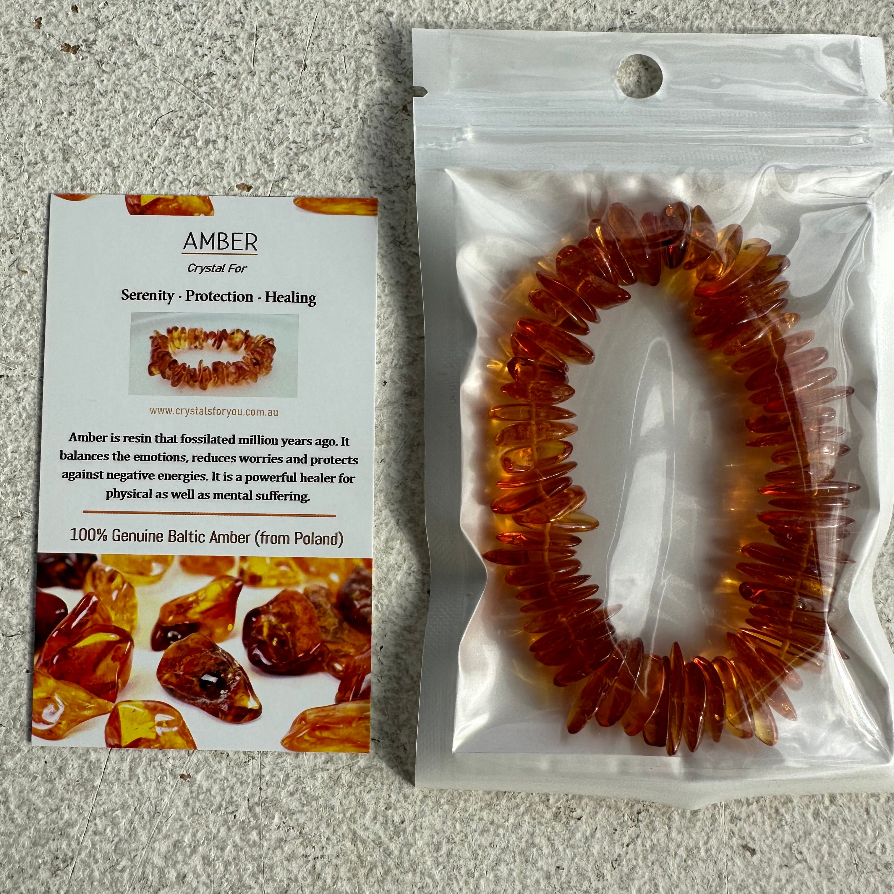 Amber Chip Bracelet - Large Amber Chip Bracelet - Large